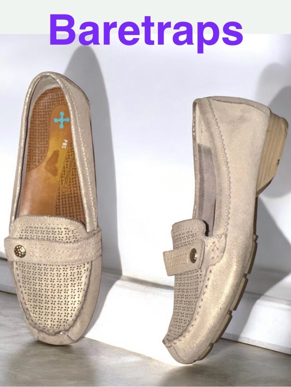 BARE TRAPS Posture Comfort OAKES moccasins dress shoes women’s size 9.5